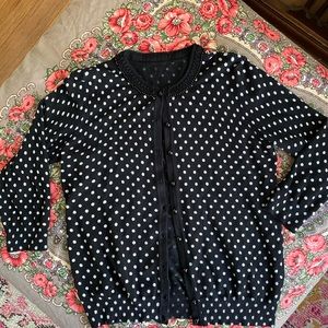 Polka Dot Black n White Cardigan